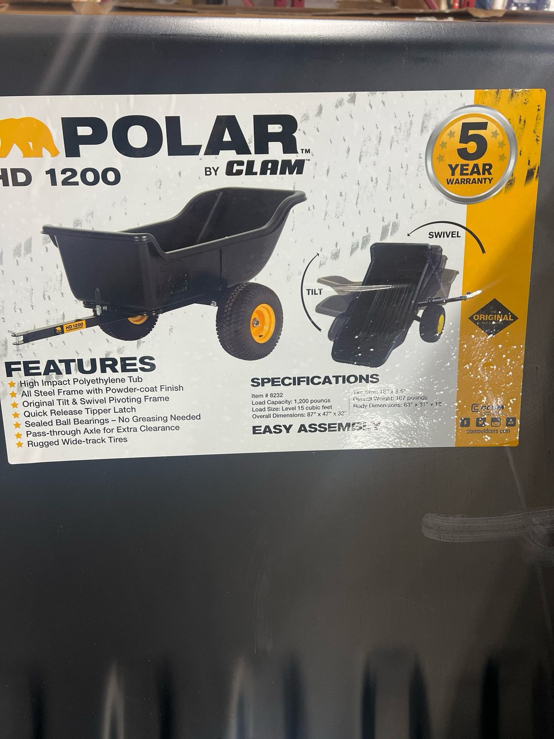 Polar 1200 lb Dump Cart - Image 2